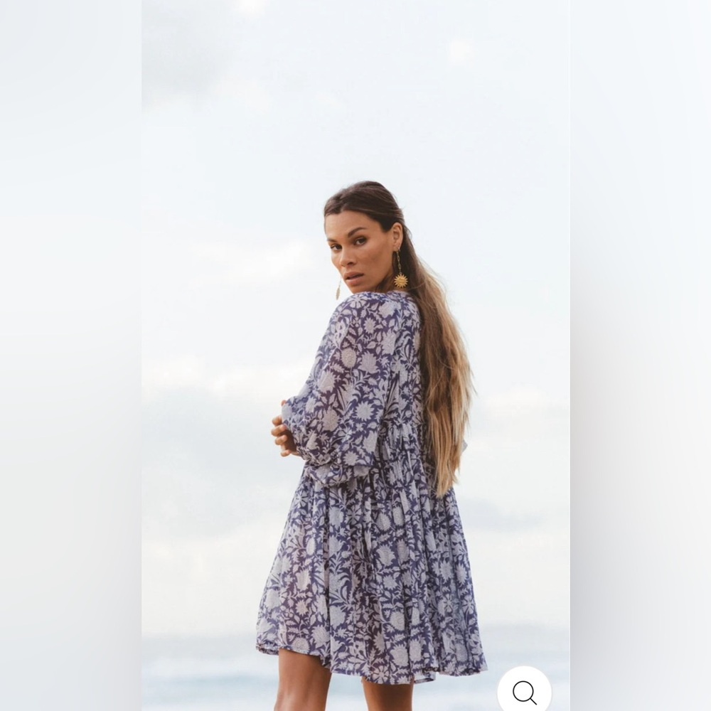 NWT: Daughters of India Kyra Mini Dress ~ Blue Iris